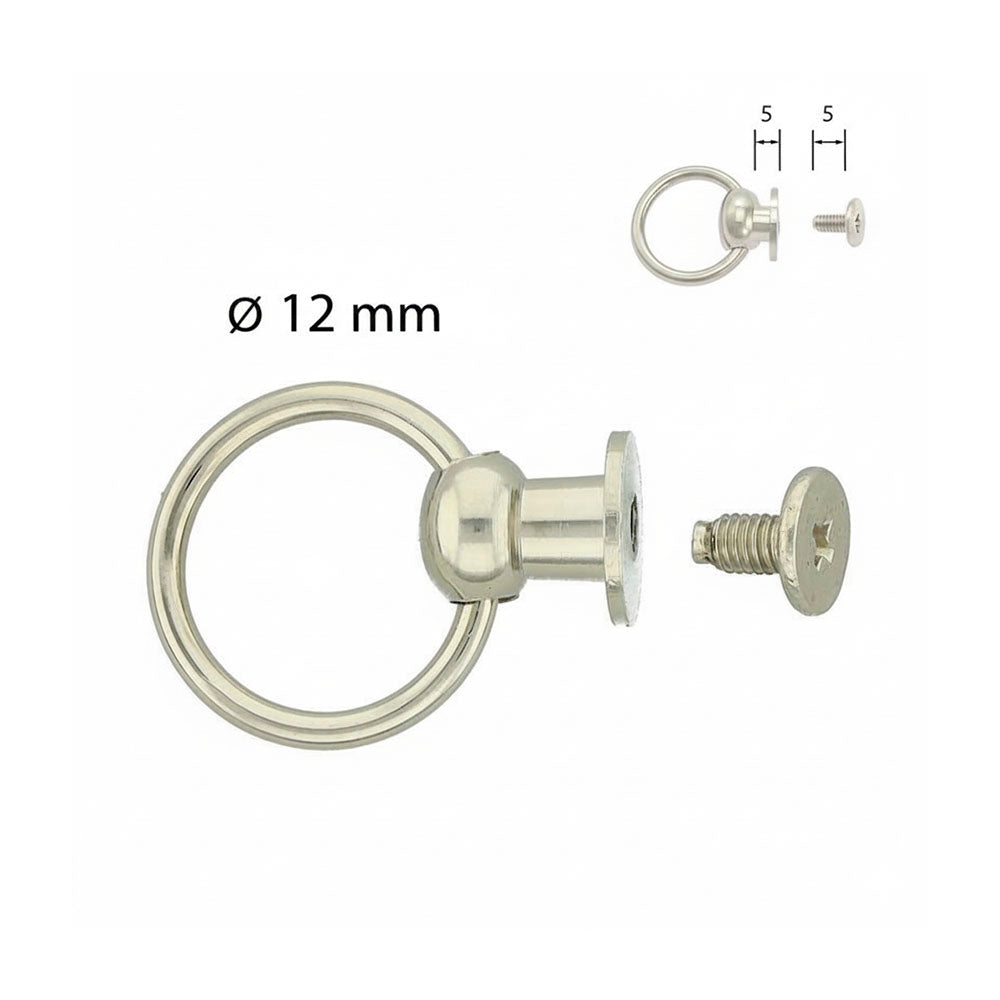 Anilla con base - Acero Niquelado