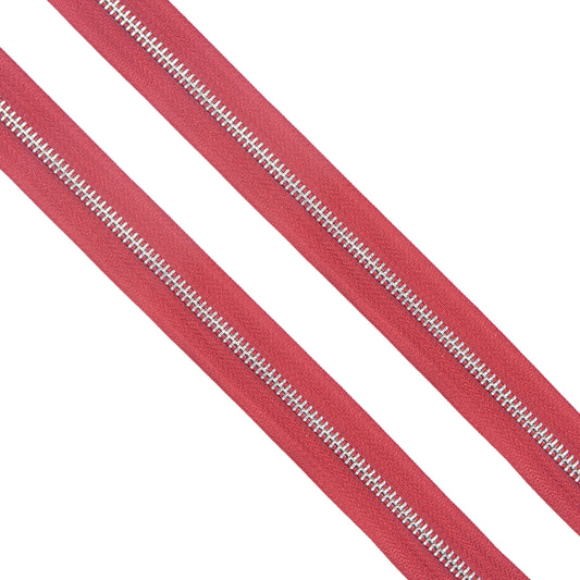 Cremallera Metálica Continua - Red/Níquel