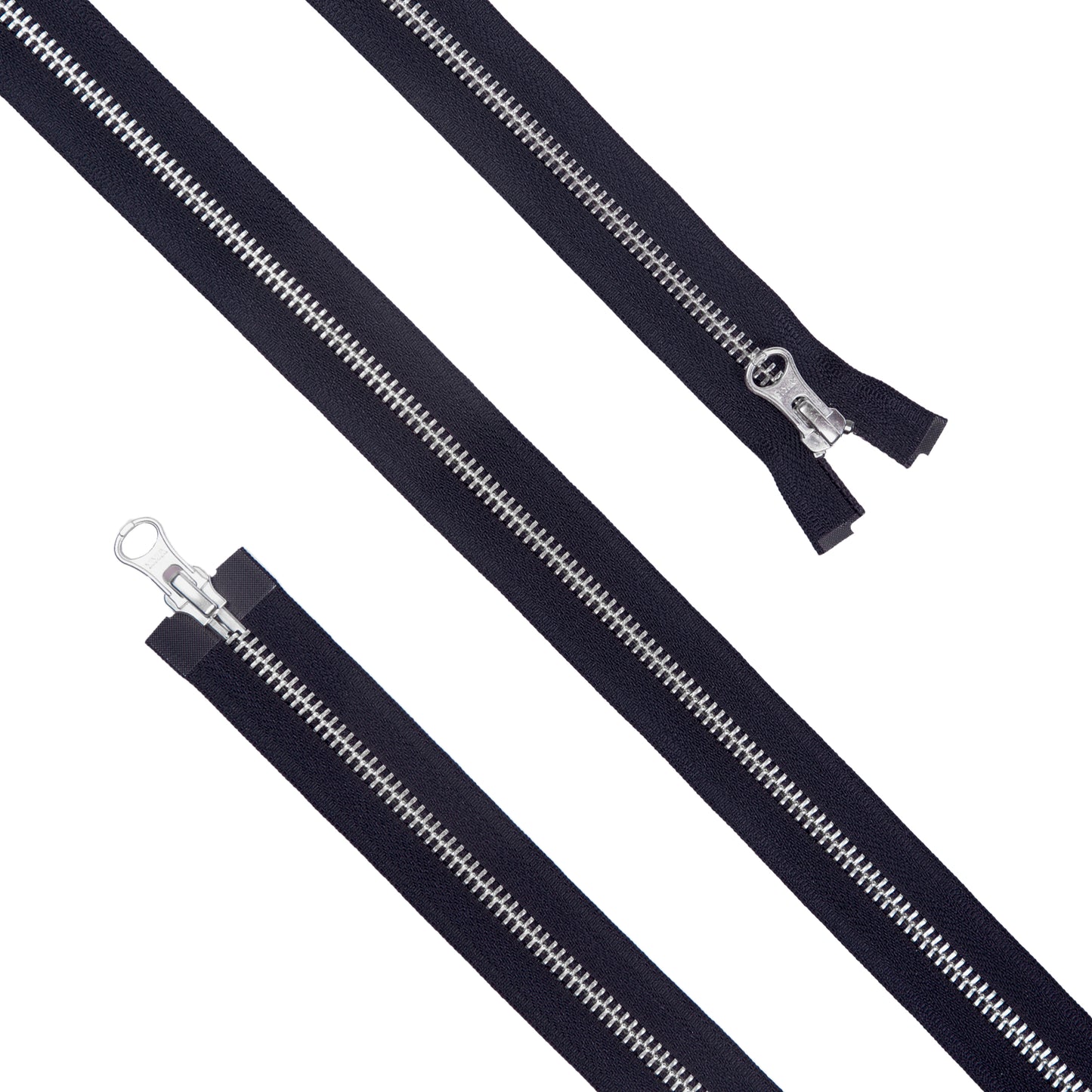 Cremallera YKK Doble Cursor - Metal Níquel 100cm