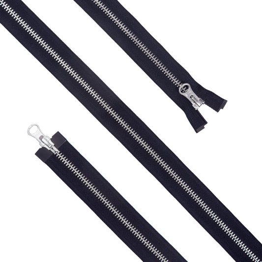 Cremallera YKK Doble Cursor - Metal Níquel 100cm